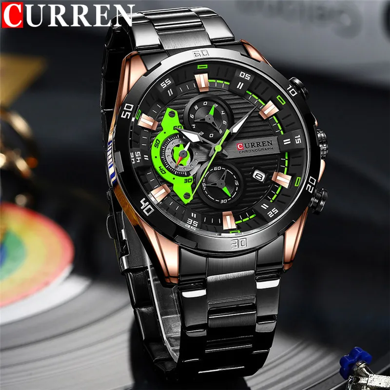 Curren 8402 - Rose Gold Black