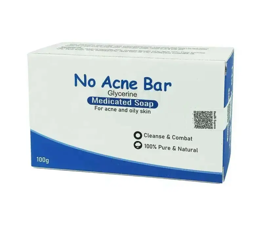 No Acne Bar Glycerine Medicated Soap Anti Acne & Pimples Treatment for Oily Skin (100gm)
