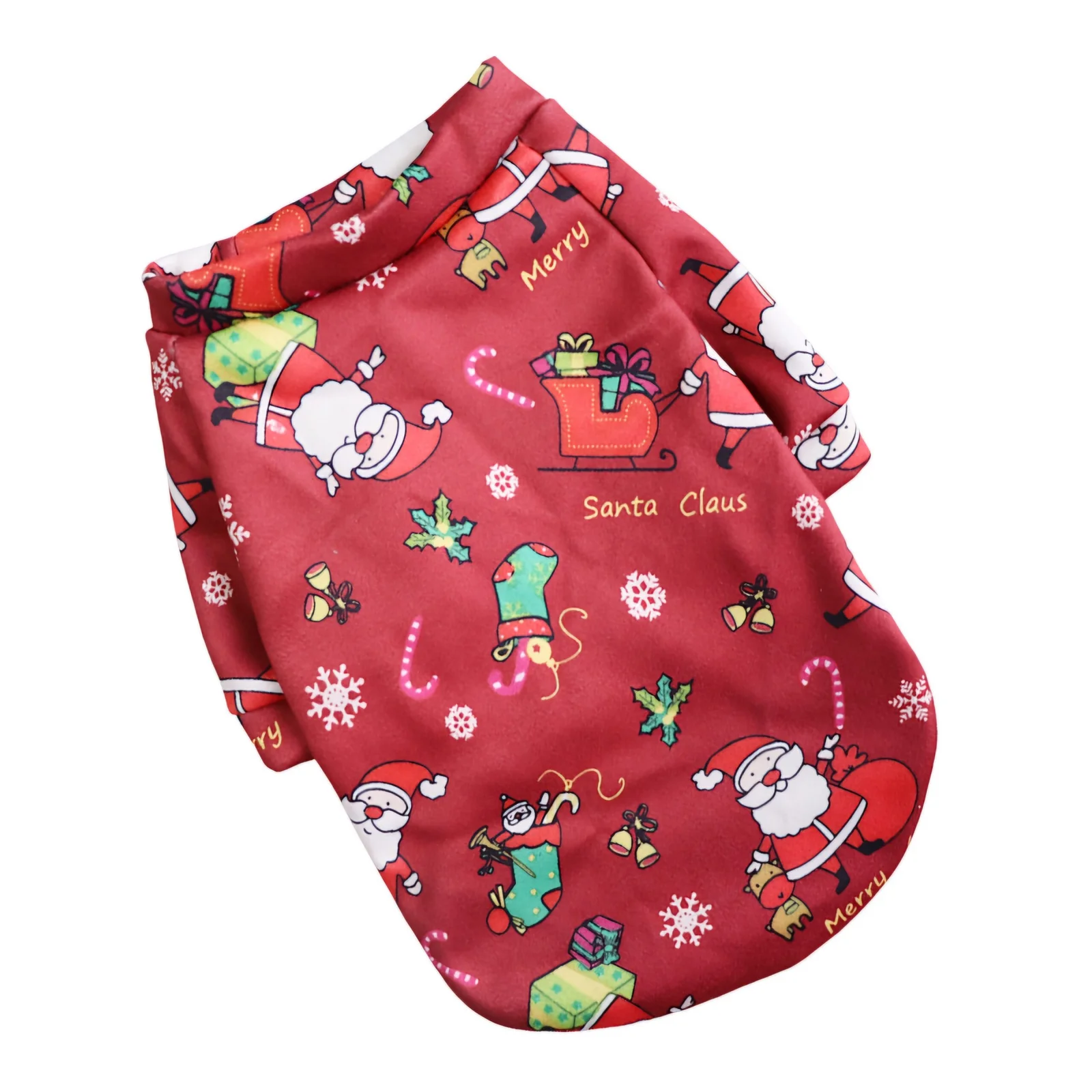 Cat Winter Dress Burgundy Christmas image 2