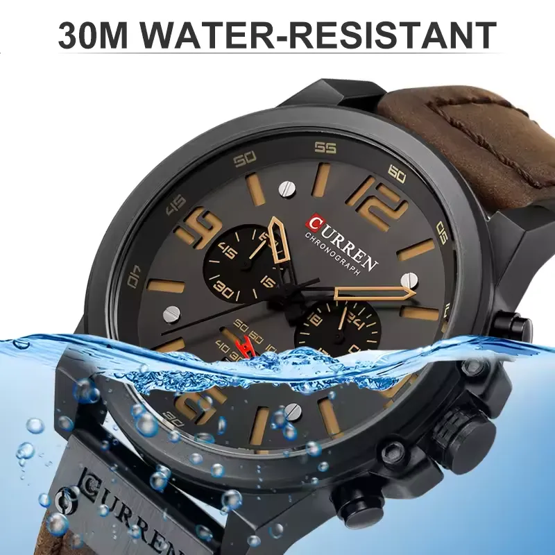 Curren 8314 - Black-Brown image 3