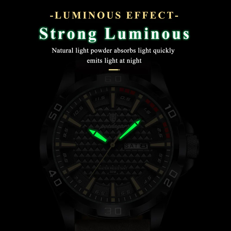 POEDAGAR AURION EDGE Dual Calendar Luxury Sport Watch image 2